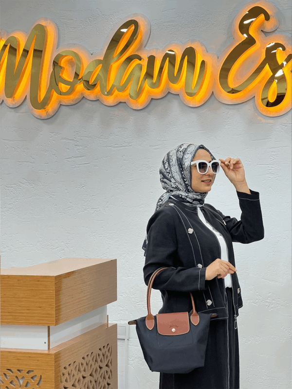 Defrina Fermuarlı Etekli Takım Siyah - 2